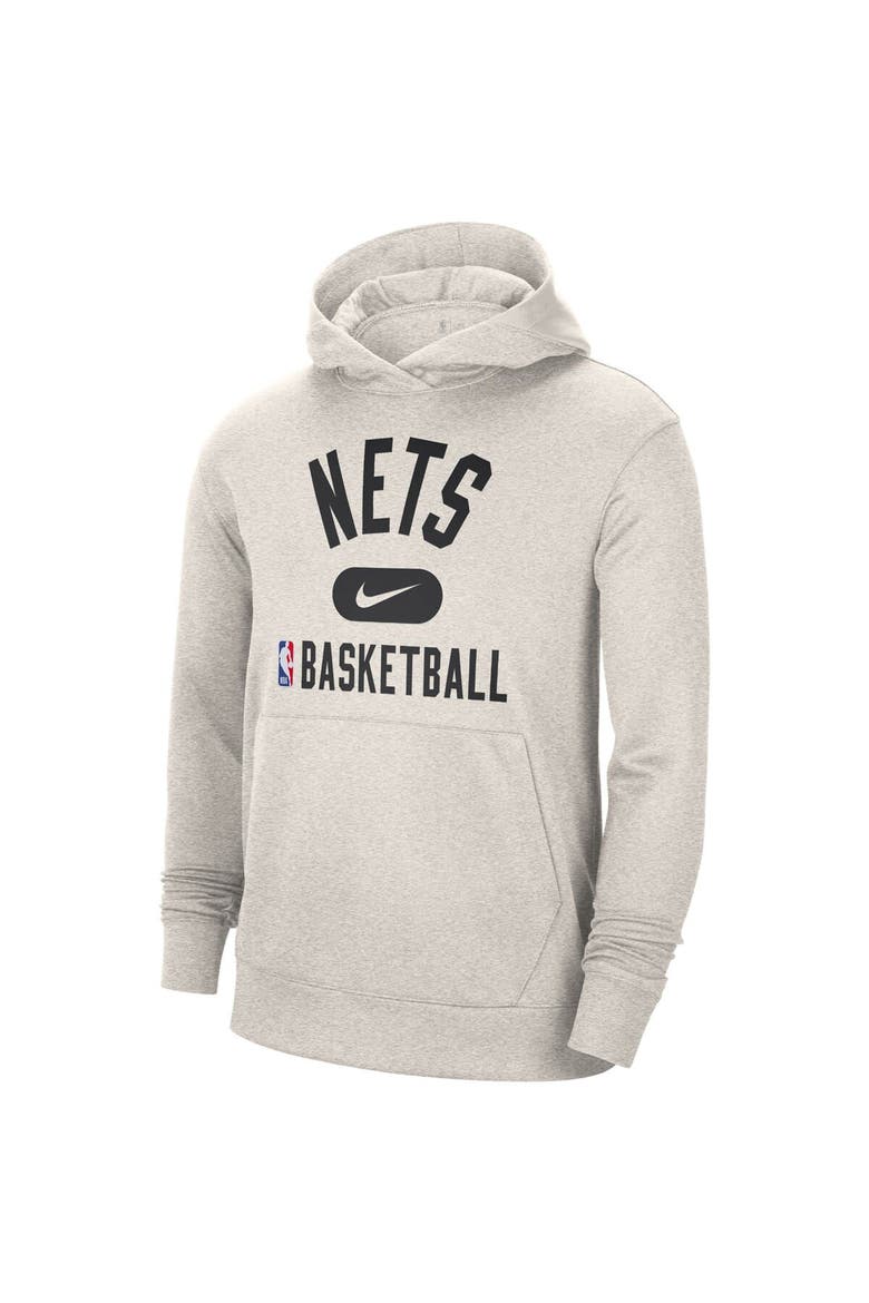 Men's Nike White Brooklyn Nets 2021-2022 Spotlight On Court Performance Practice Pullover Hoodie, Alternate, color, White