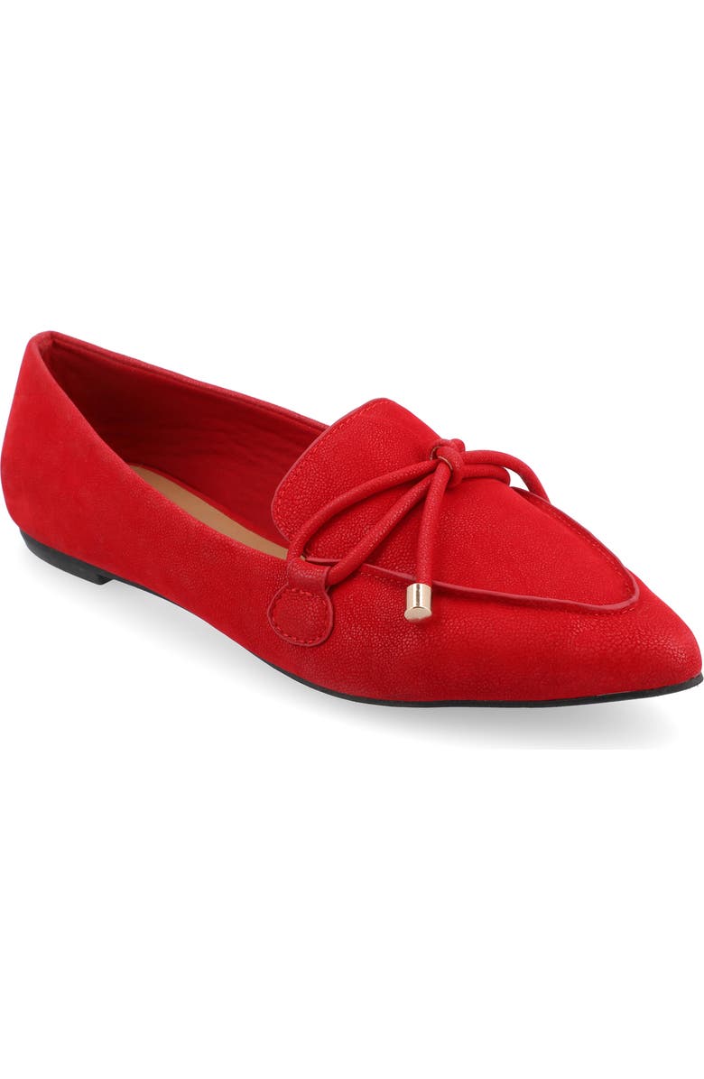 Journee Collection Muriel Flat - Narrow Width, Main, color, Red