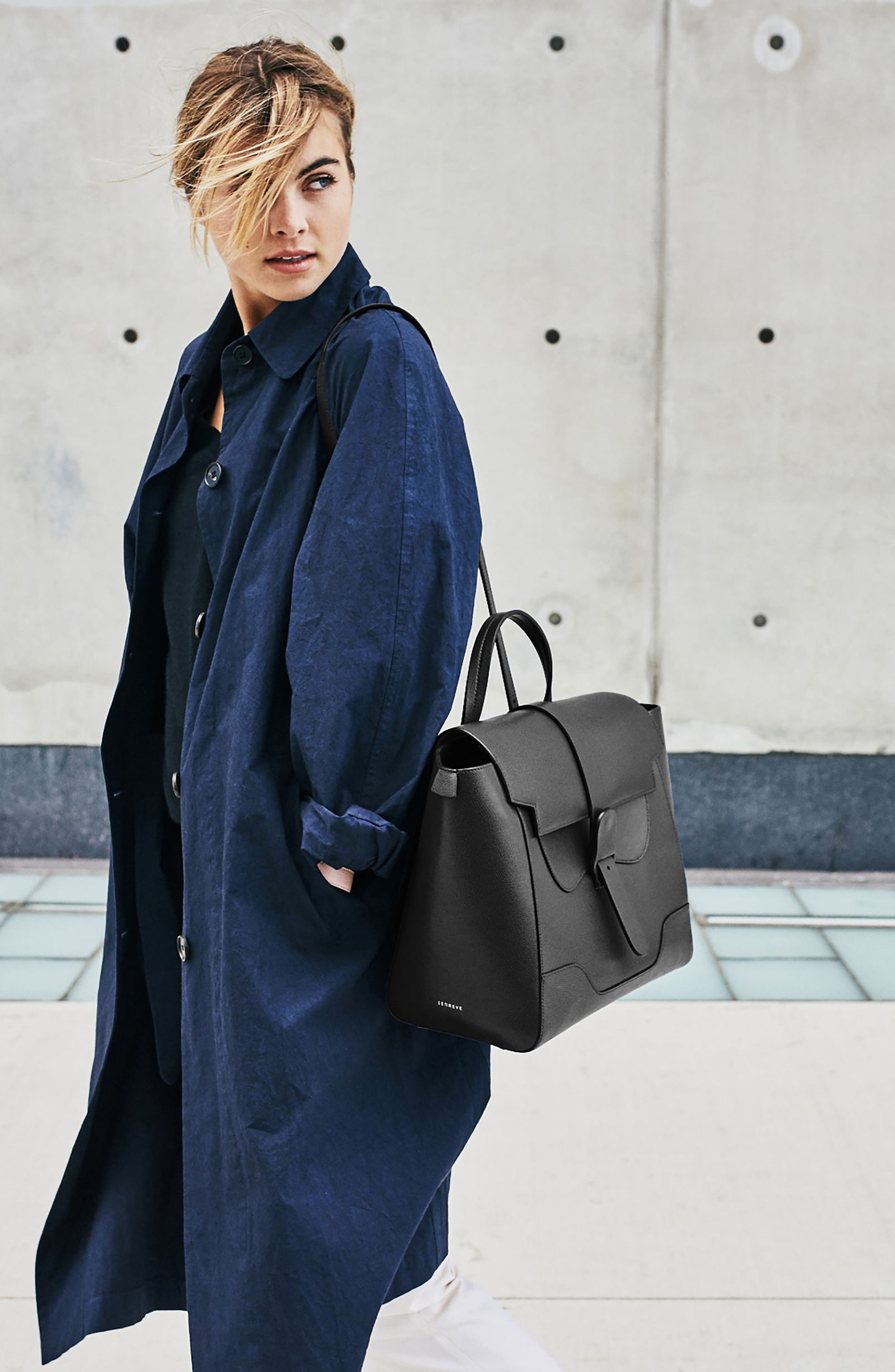 SENREVE Maestra Pebbled Leather Satchel, Alternate, color, 