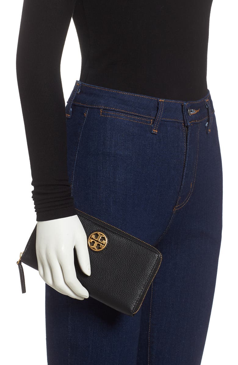 Tory Burch Carson Zip Leather Continental Wallet, Alternate, color, 