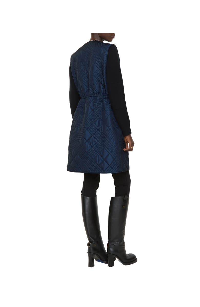 Burberry Micro Check-stitch Nylon Blend Gilet, Alternate, color, Silhouette Blue