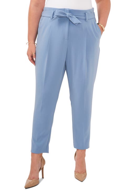 Belted Straight Leg Pants (Plus Size)