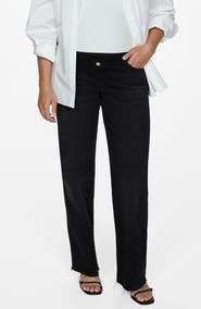 MANGO Over the Bump Wide Leg Maternity Jeans