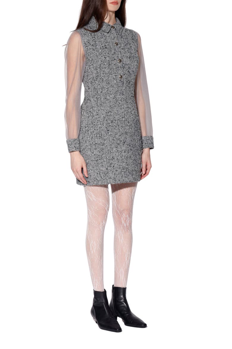 Mayla Long Sleeve Minidress, Alternate, color, JUNO TWEED
