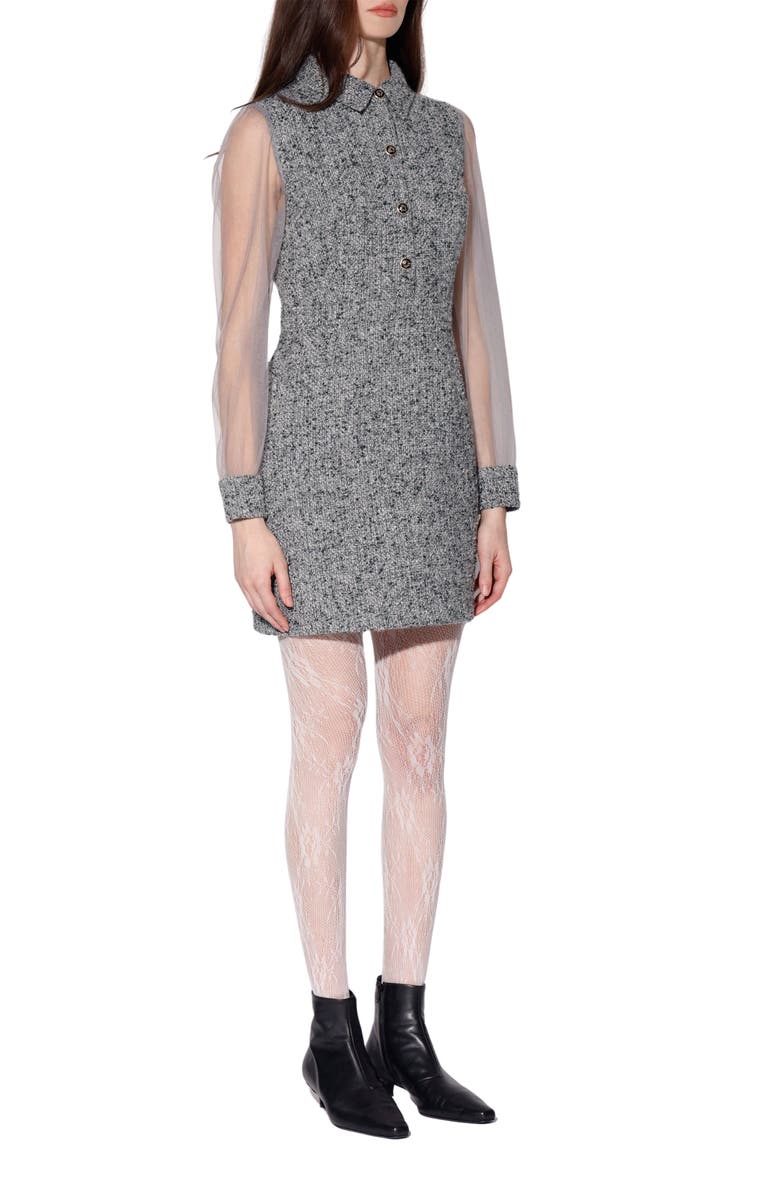 Walter Baker Mayla Long Sleeve Minidress, Alternate, color, Juno Tweed