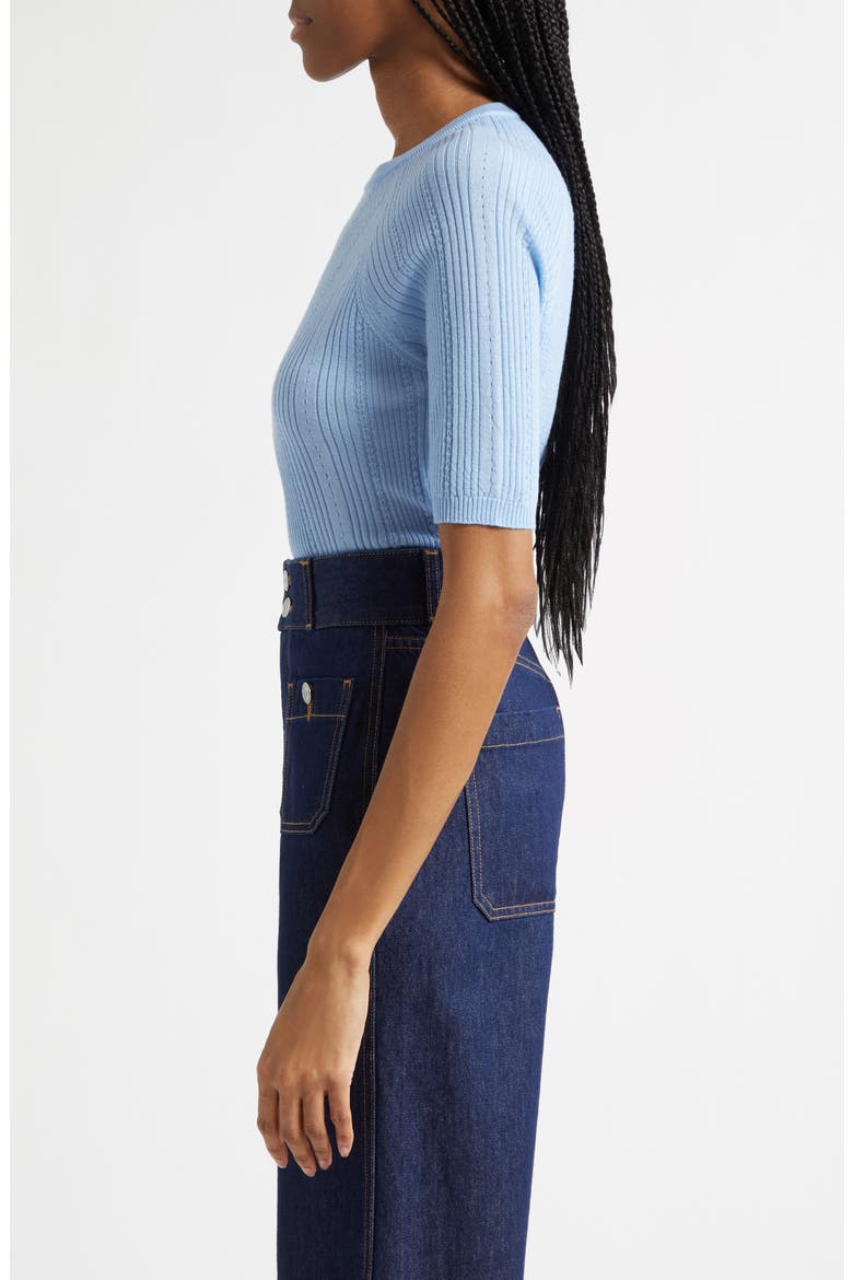 Brielle Raglan Rib Knit Top, Alternate, color, BLUE JAY