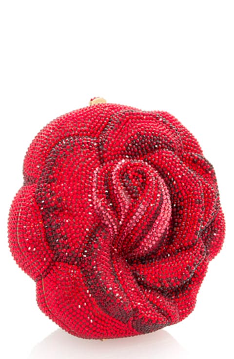 Judith Leiber Rose American Beauty Crystal Clutch