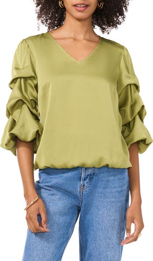 トップス val Vince Camuto V-Neck Bubble Sleeve Top | Nordstromrack