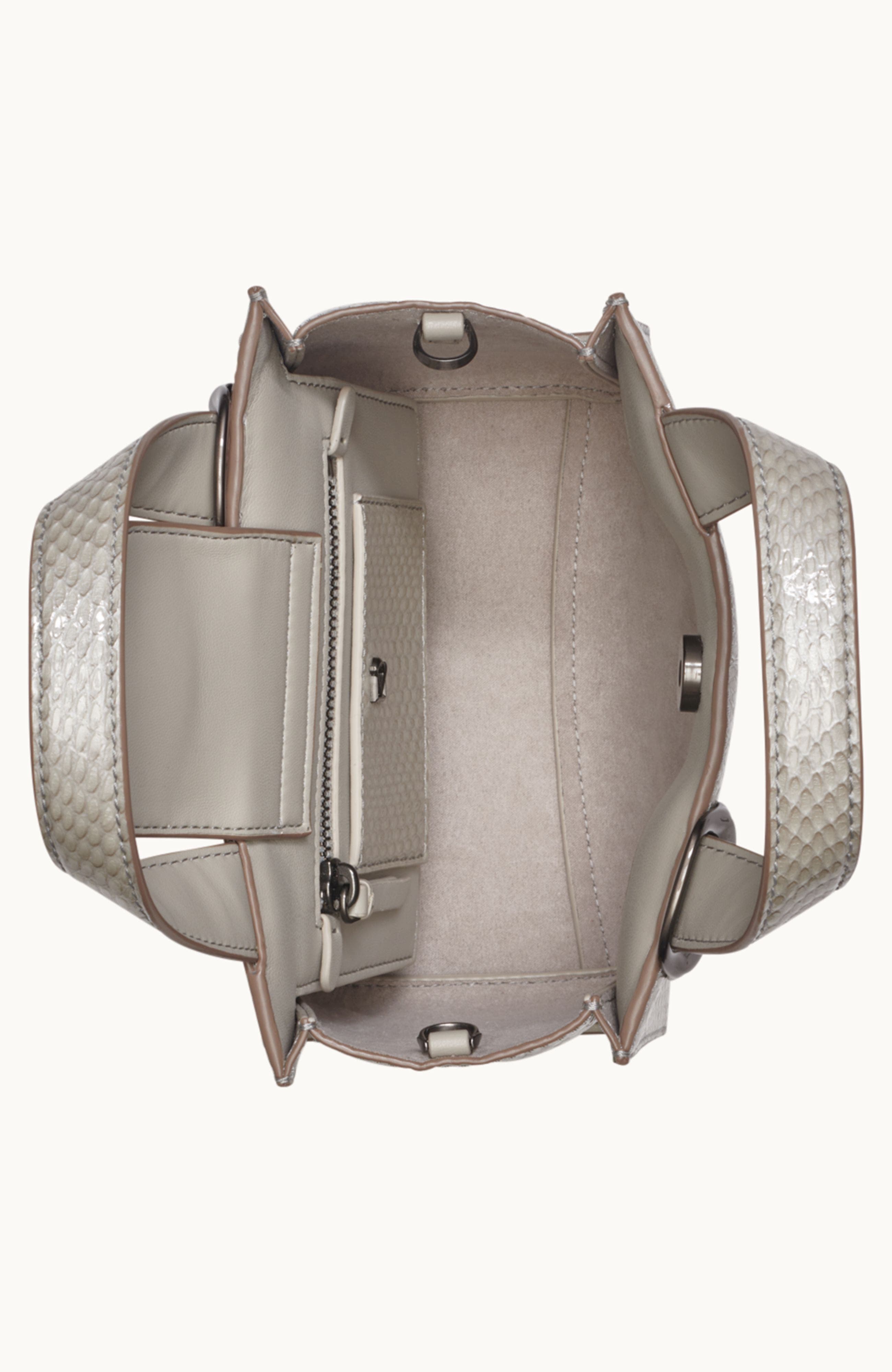 Donna Karan New York Hewlett Snake Crossbody, Alternate, color, Zinc