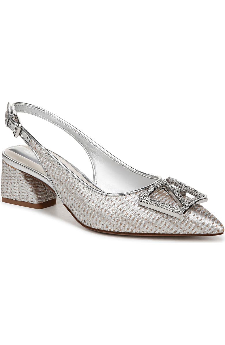 Franco Sarto Racer Slingback Pointed Toe Pump, Main, color, Grey