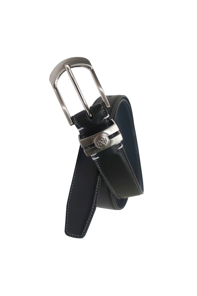 Golf Stretch Comfort Leather Belt Metal Keeper, Main, color, Black