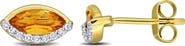 Julianna B. Gemstone & Diamond Stud Earrings 14k
