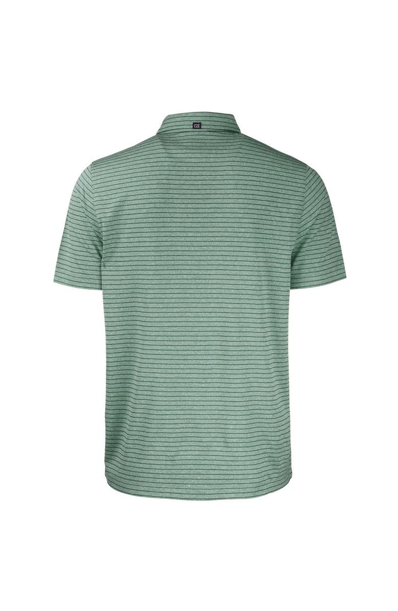 Cutter & Buck Men's Cutter & Buck  Heather Green Ivy League Tri-Blend Forge Eco Heather Stripe Stretch Recycled Polo, Alternate, color, Heather Green