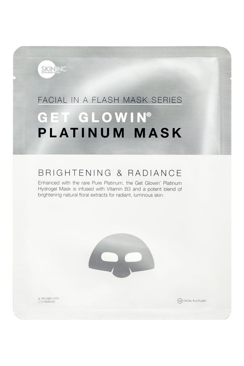 Skin Inc. Get Glowin' Platinum Mask, Main, color, NO COLOR