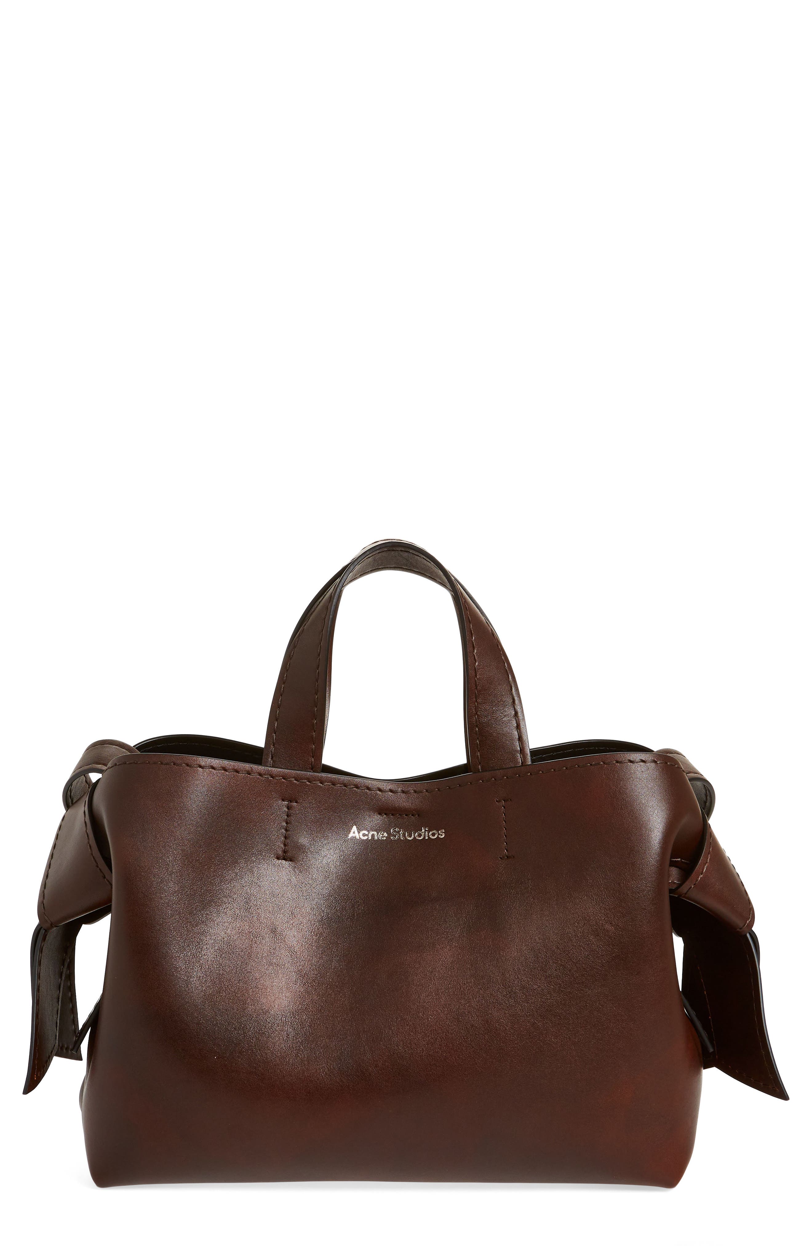 Acne Studios Musubi Leather Tote, Main, color, 