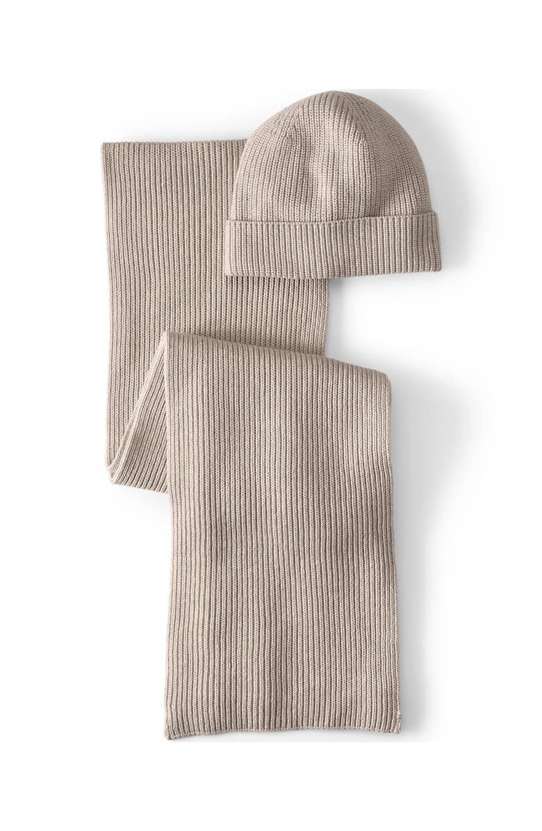 Lands' End Drifter Scarf and Hat Set, Main, color,