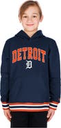 New Era Youth New Era Navy Detroit Tigers Knit Trim Pullover Hoodie