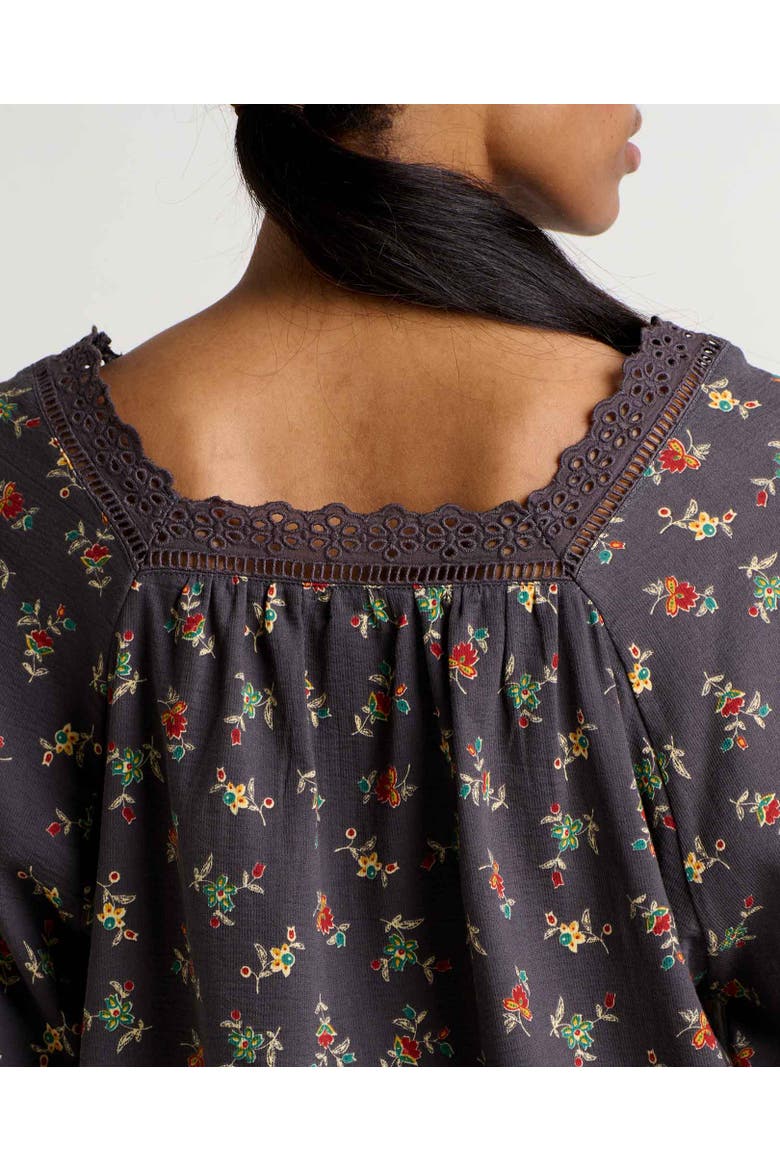 Manzana Peasant Long Sleeve Shirt, Alternate, color, Soot Graphic Print