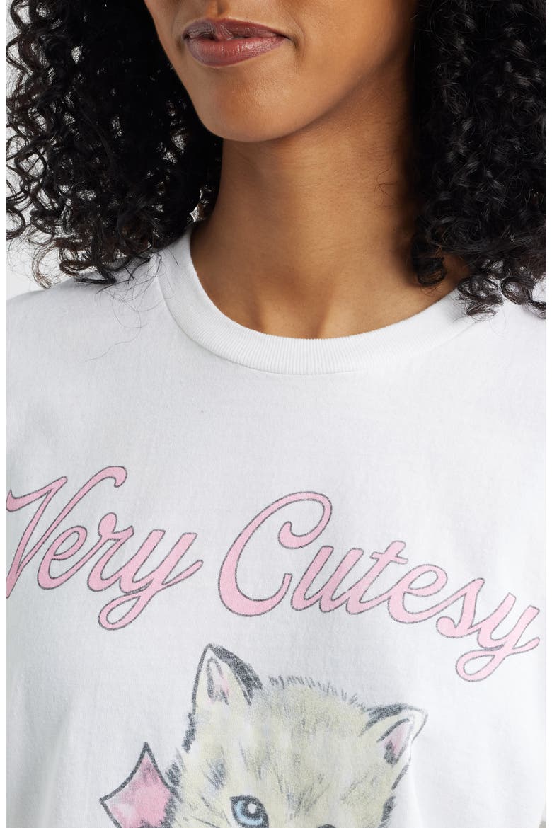 Very Cutesy Cotton Graphic T-Shirt, Alternate, color, WHITE