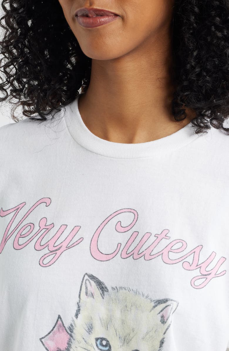 Junk Food Very Cutesy Cotton Graphic T-Shirt, Alternate, color, White