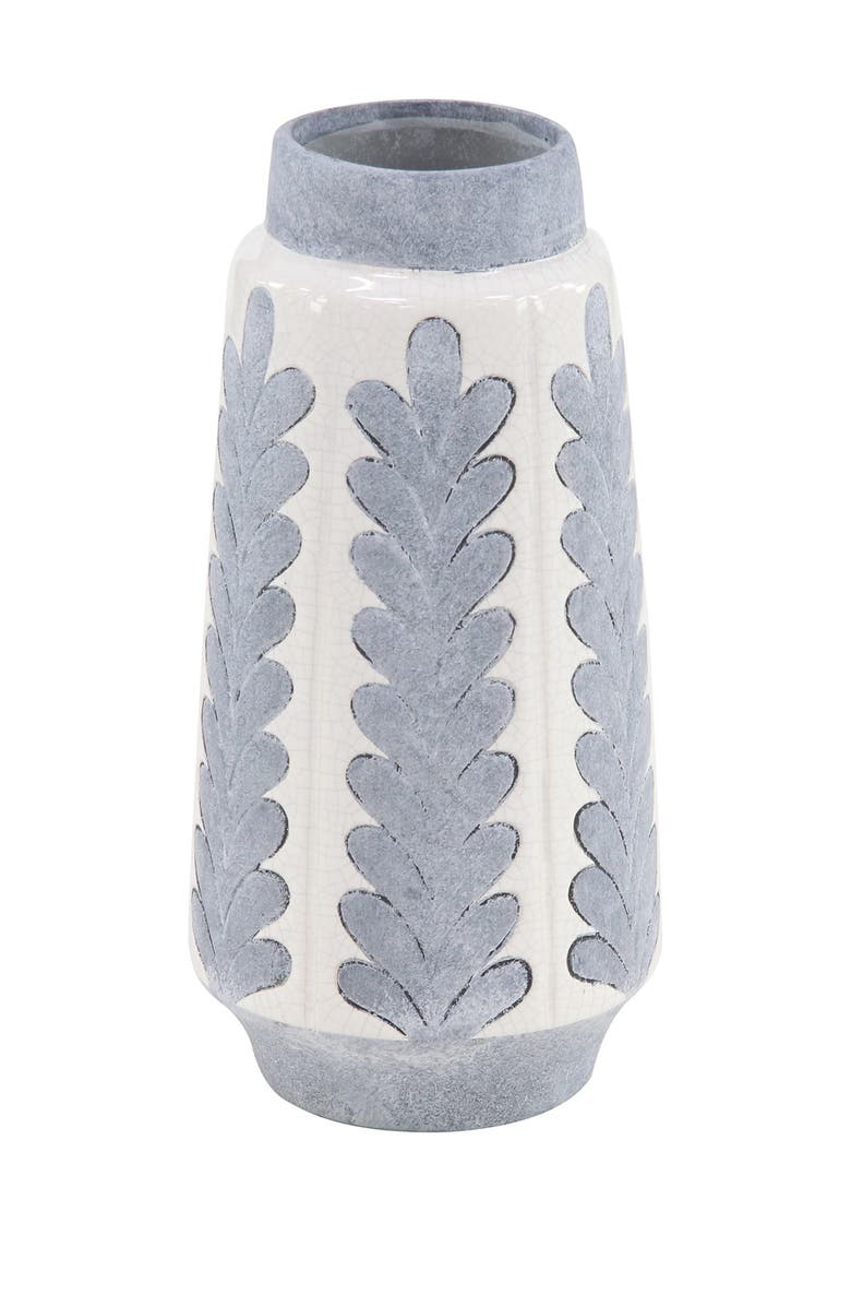 WILLOW ROW Natural 14" x 7" Gray Stoneware Decorative Vase, Alternate, color, 