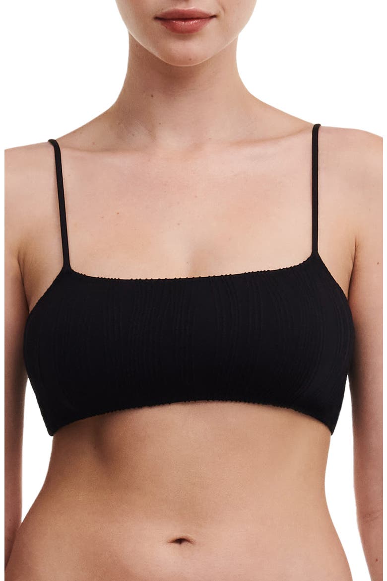 Jacquard Bikini Top, Main, color, BLACK