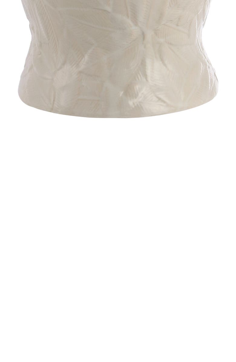 JONATHAN Y Regency Palm Leaf 31.5" Ceramic/Metal Bohemian Cottage LED Table Lamp, Cream, Alternate, color, Cream