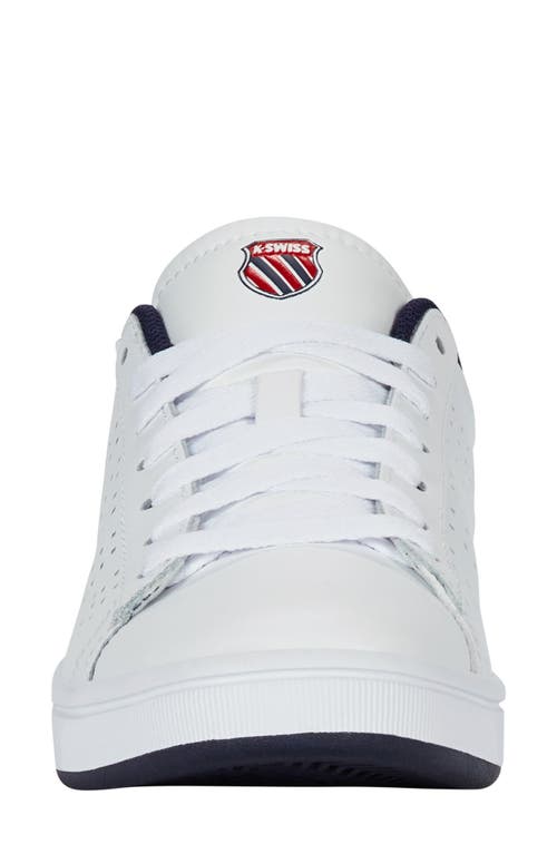 K-swiss Court Base Ii Sneaker In White/navy/red
