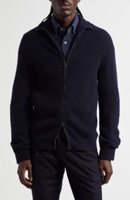 Thom Sweeney Fisherman Cashmere Zip Cardigan