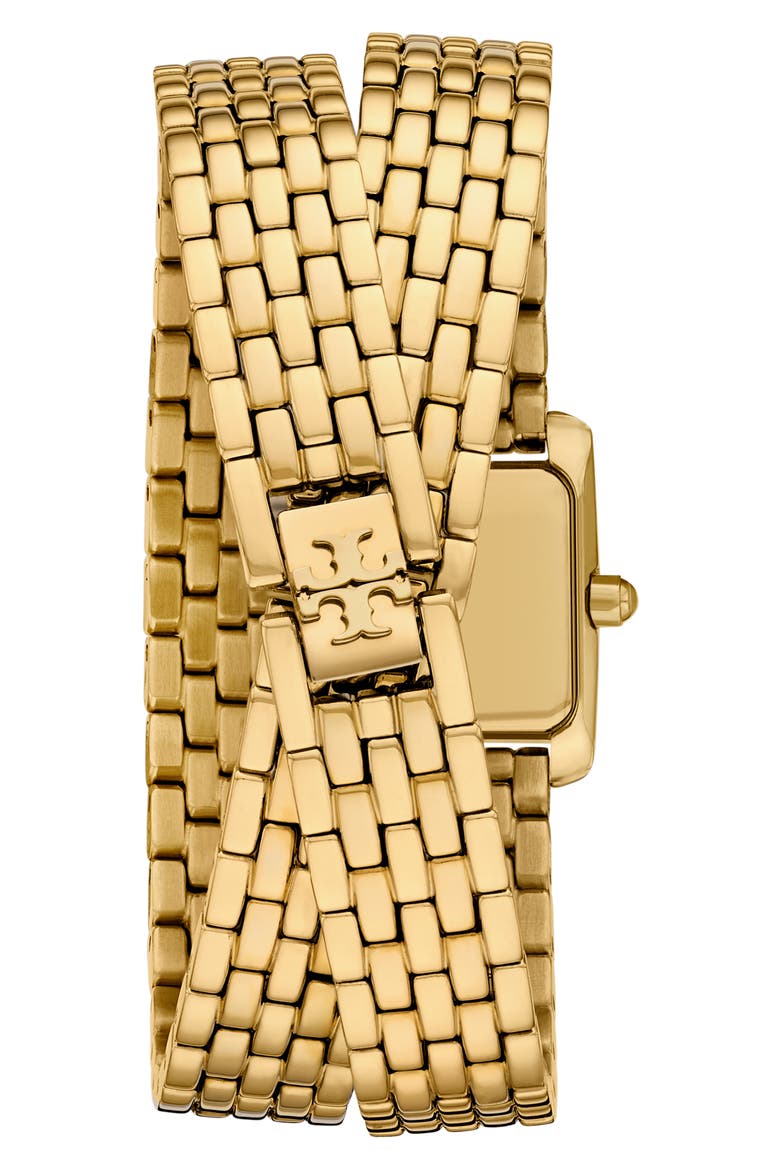 The Mini Eleanor Double Bracelet Watch, 17mm x 25mm, Alternate, color, GOLD