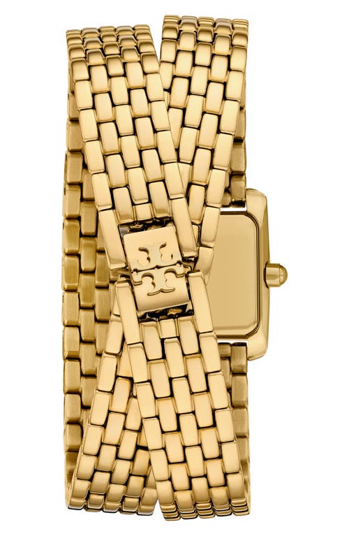 Tory Burch Mini Eleanor Double Wrap Watch In Gold