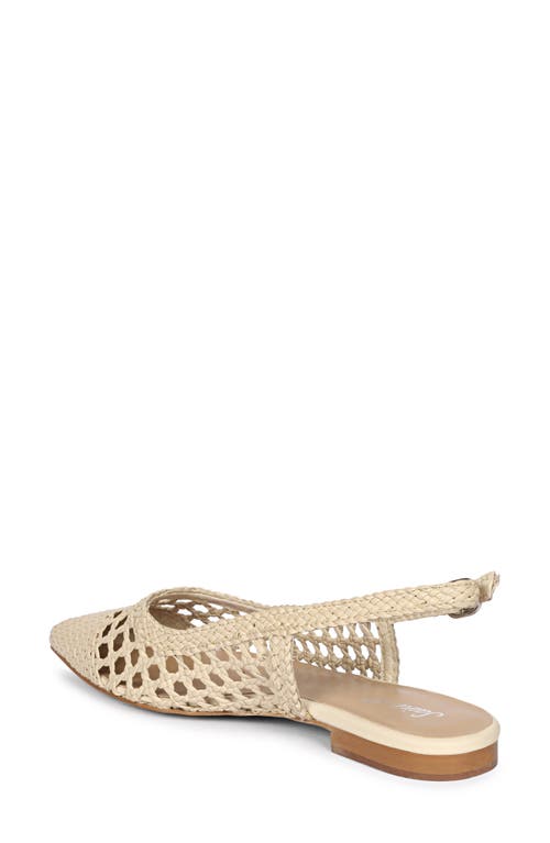 Saint G Chayya Woven Slingback Flat In Ivory