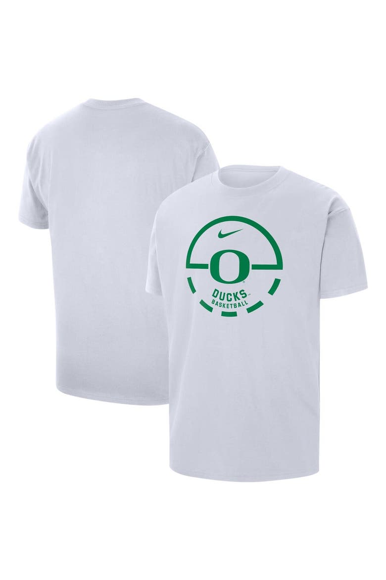 Men's Nike White Oregon Ducks Free Throw Basketball T-Shirt, Main, color, White