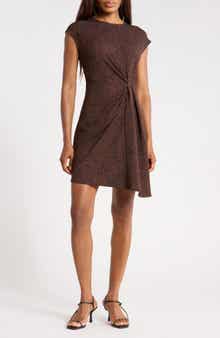 Faux Wrap Cap Sleeve Minidress
