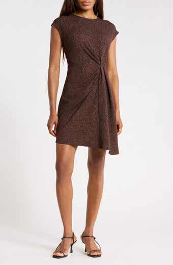 Faux Wrap Cap Sleeve Minidress