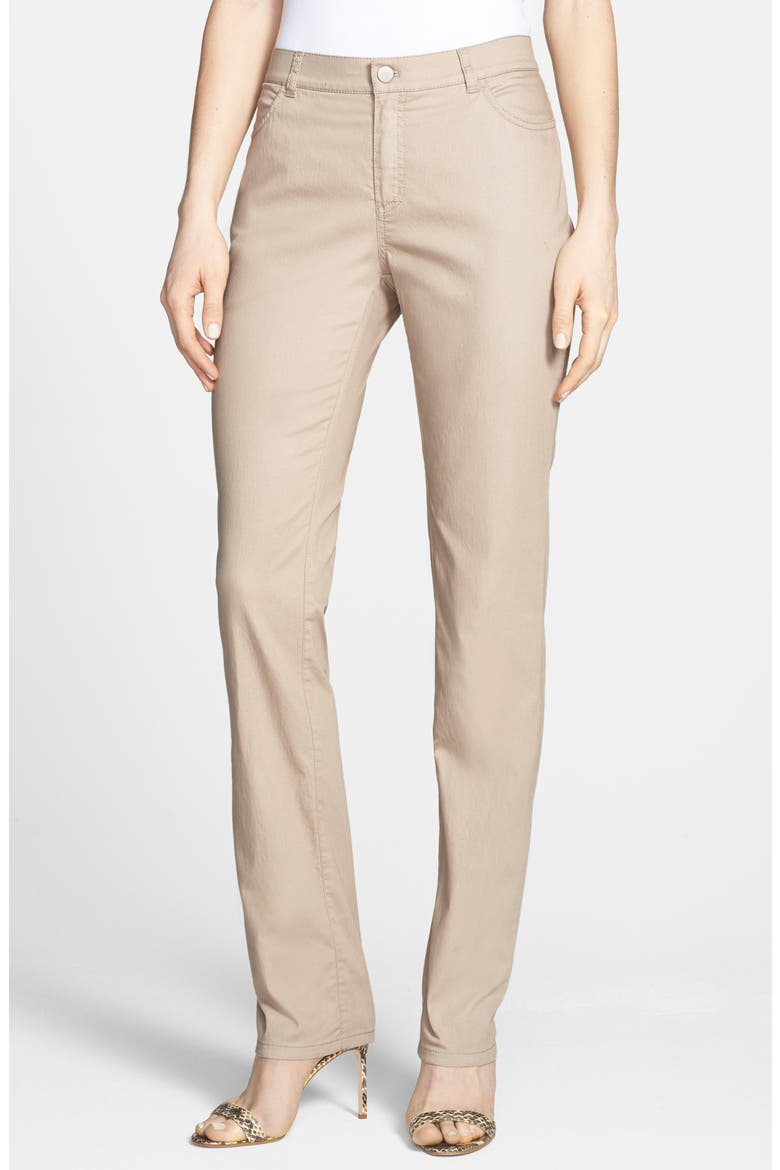 'Primo Denim' Curvy Fit Slim Leg Jeans, Alternate, color, KHAKI