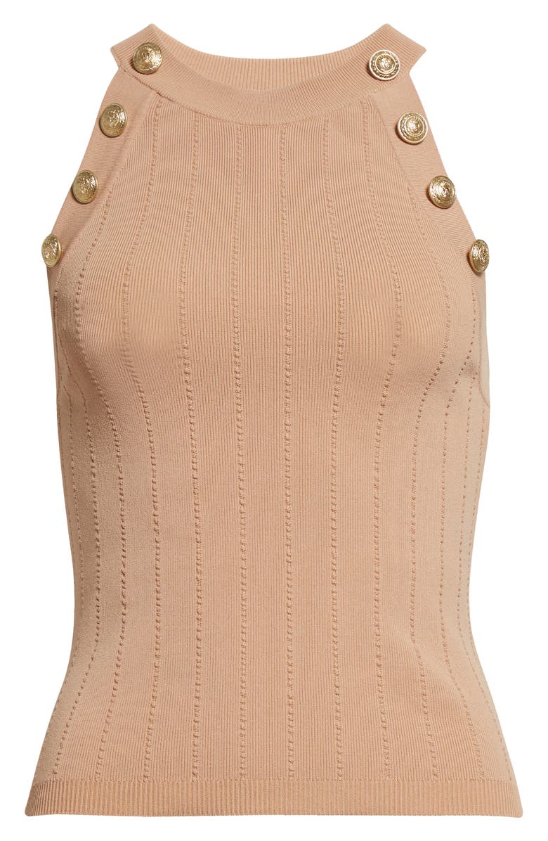 L'AGENCE Rosemary Button Knit Tank, Alternate, color, Toffee