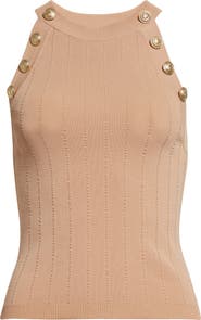 L'AGENCE Rosemary Button Knit Tank