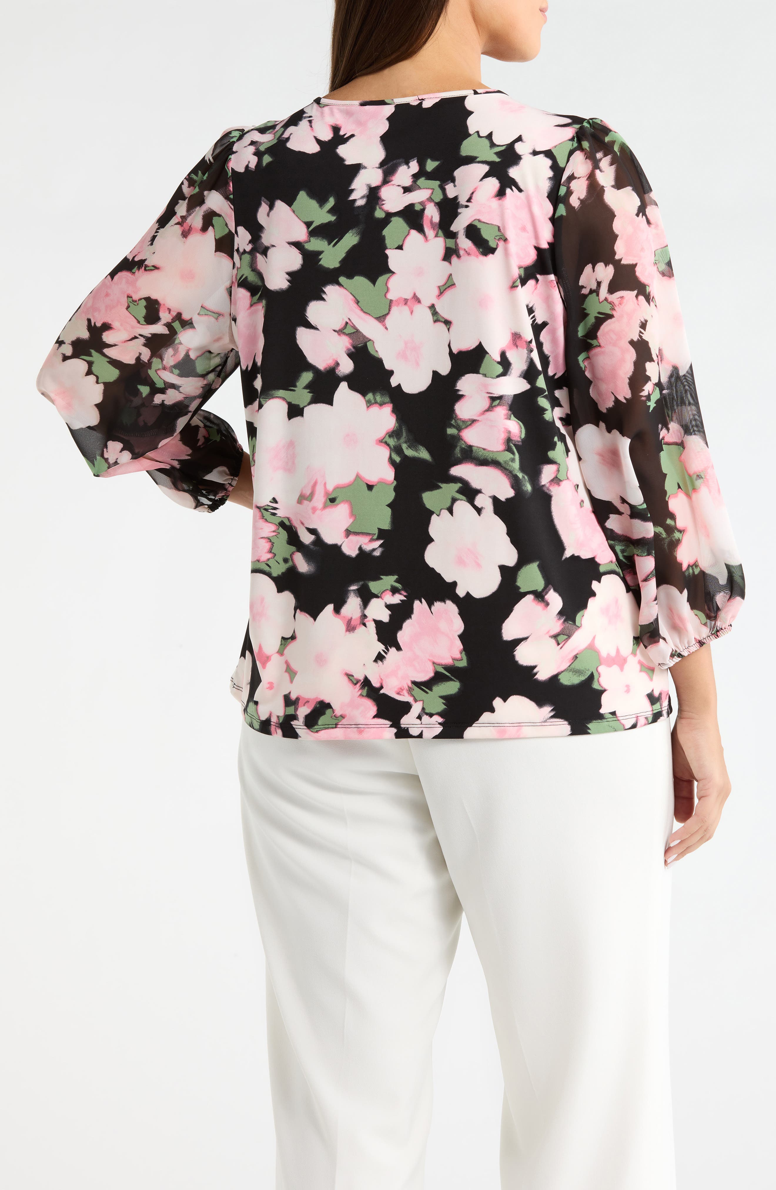 Shirred Blouson Sleeve Top - image 2