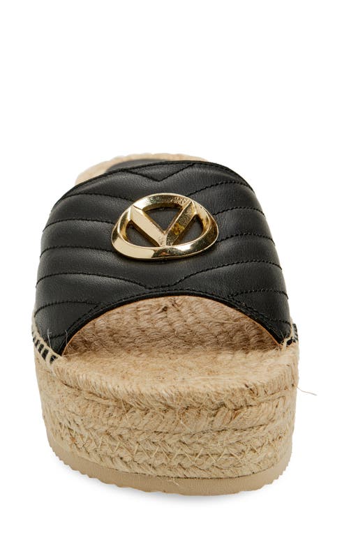 Valentino By Mario Valentino Clabee Vlogo Platform Sandal In Black