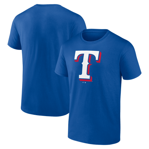 Men's Logo Athletic Royal Texas Rangers Official Logo T-Shirt