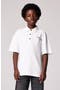 Kids' Oversize Logo Embroidered Waffle Polo