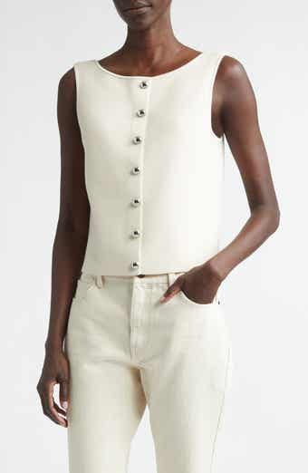 Button Front Sweater Vest