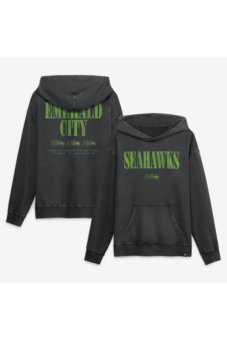 Men's Fanatics Black Seattle Seahawks Relaxed Intense Rivalry French Terry Hoodie, Main, color, Black