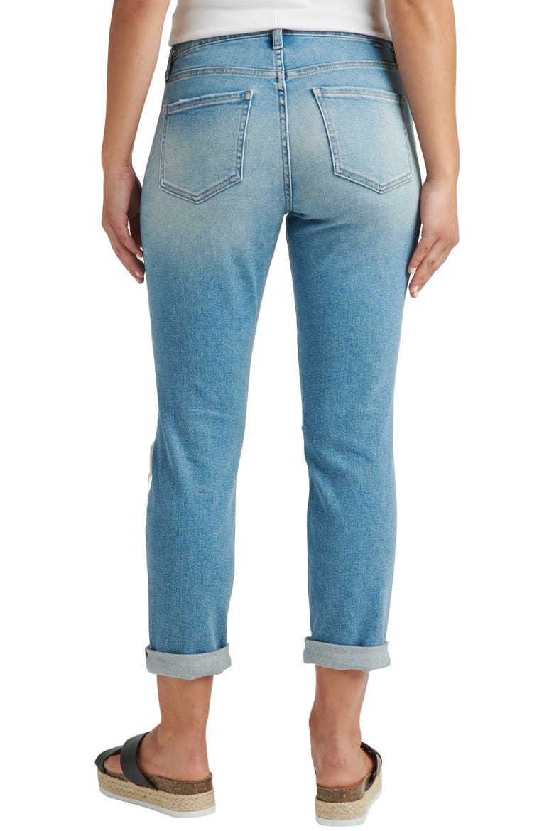 Jeans Carter Ripped Cuffed Girlfriend Jeans, Alternate, color, DEL MAR