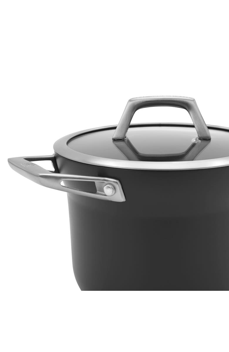 ZWILLING Motion Hard Anodized Nonstick 4-Quart Soup Pot, Alternate, color, Matte Black
