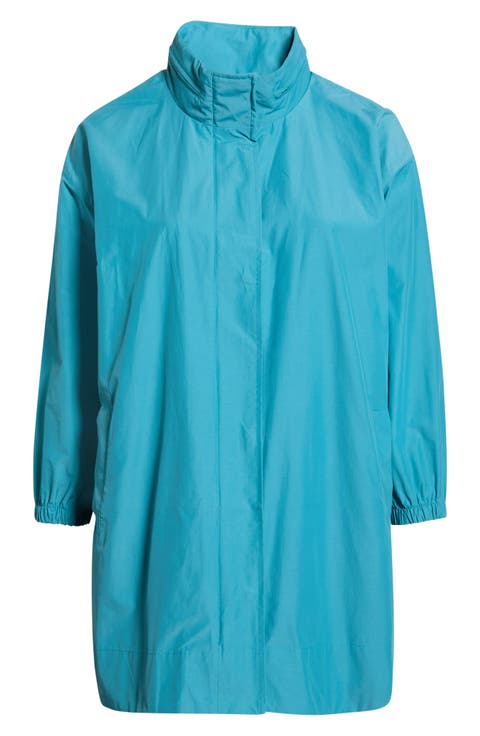 Organic Cotton Blend Hooded Longline Coat (Plus)