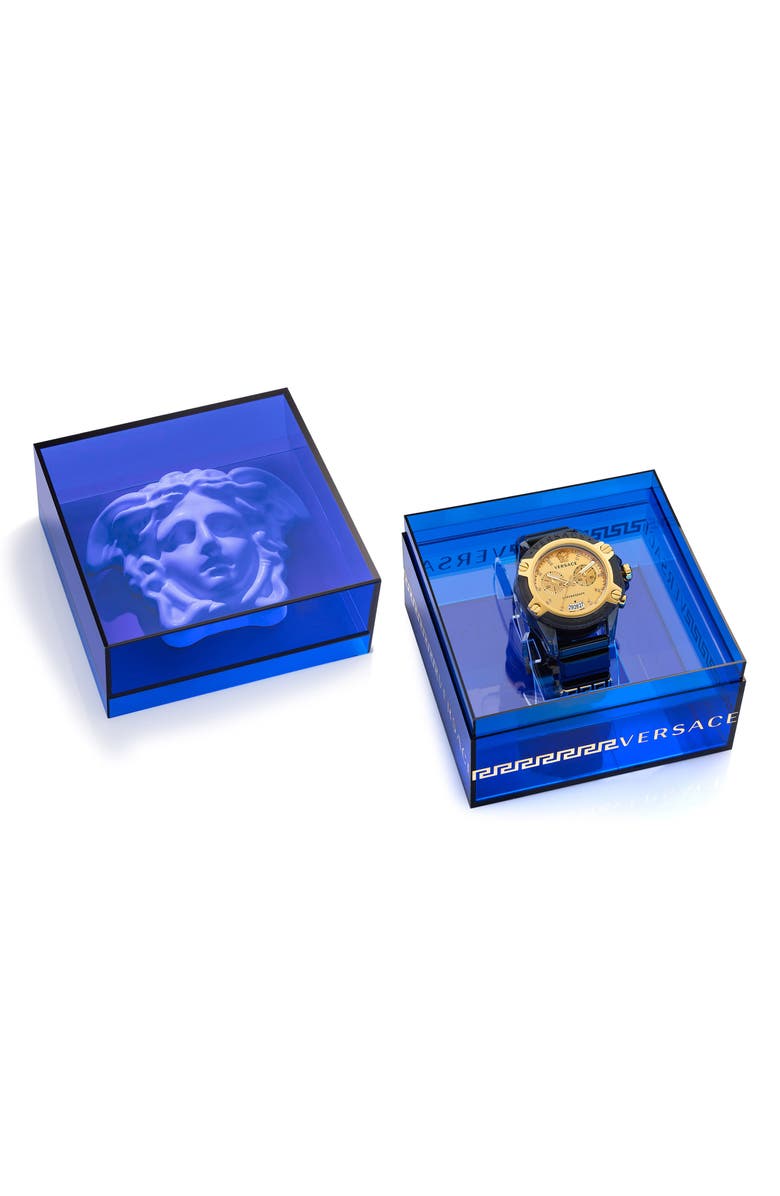 Versace Icon Active Silicone Strap Watch, 44mm, Alternate, color, 