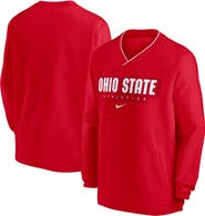 Nike Men's Nike Scarlet Ohio State Buckeyes 2024 Sideline Pullover Windshirt