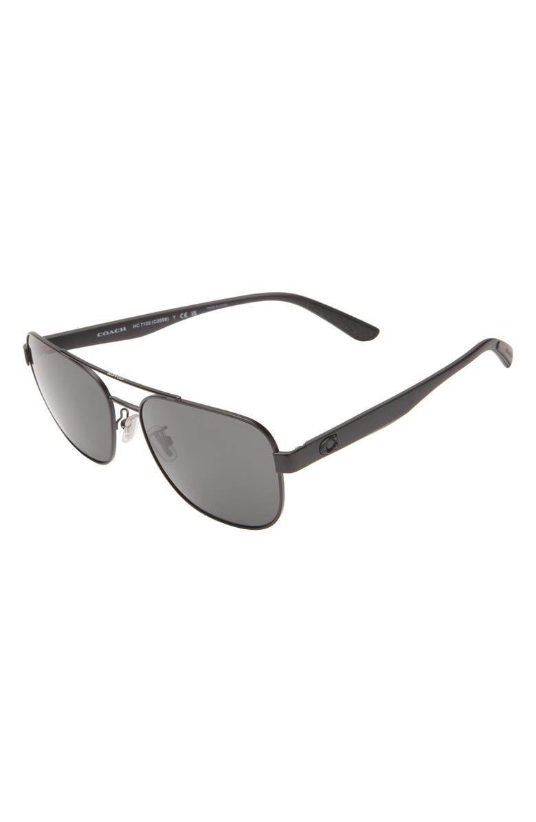 COACH 58mm Square Metal Sunglasses, Alternate, color,